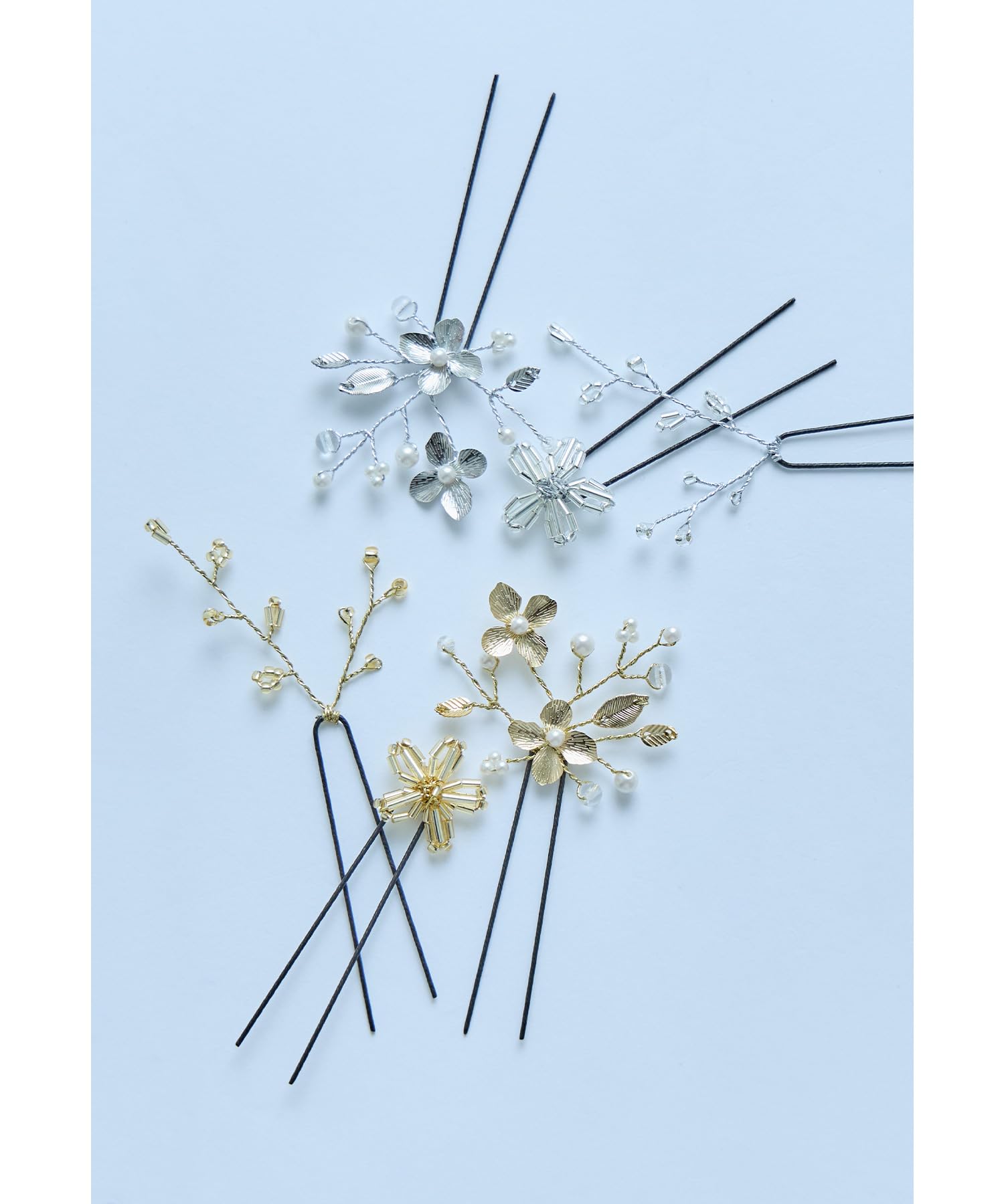 Amazon | [niana] フラワーモチーフヘアピン3本セット Uピン ヘア